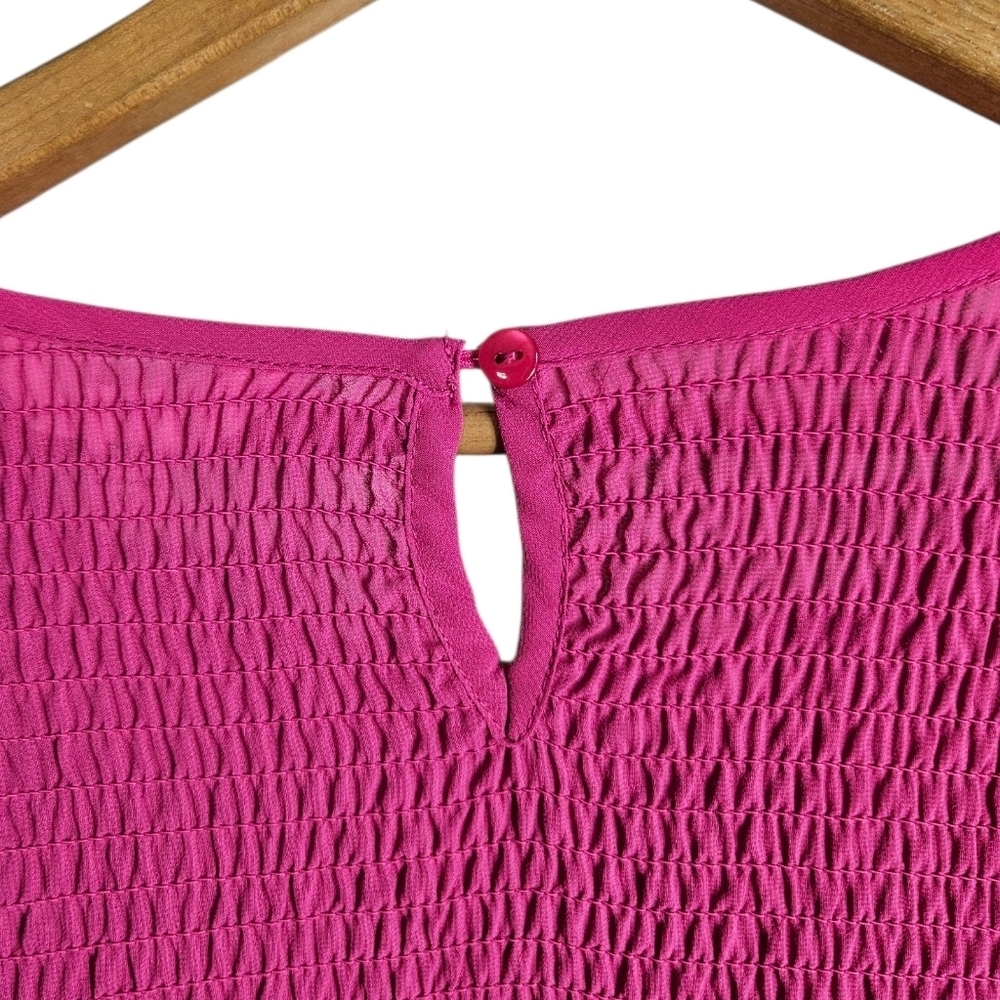 Terra & Sky Pink Smocked Flattering Top, Lightweight and Comfy, 2x - Picture 8 of 8